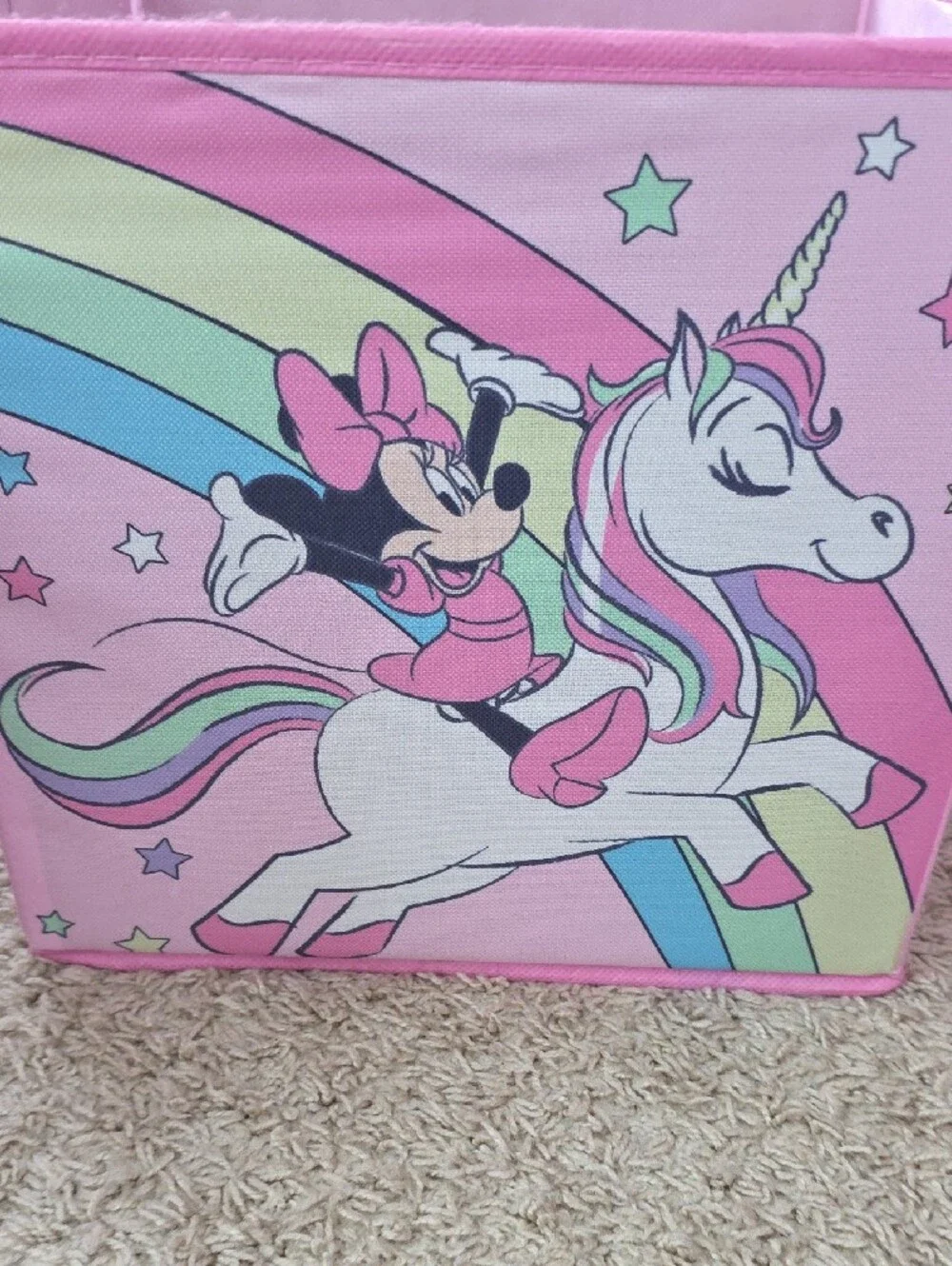 Pink Minnie Mouse Unicorn Storage Bins - Set of 4